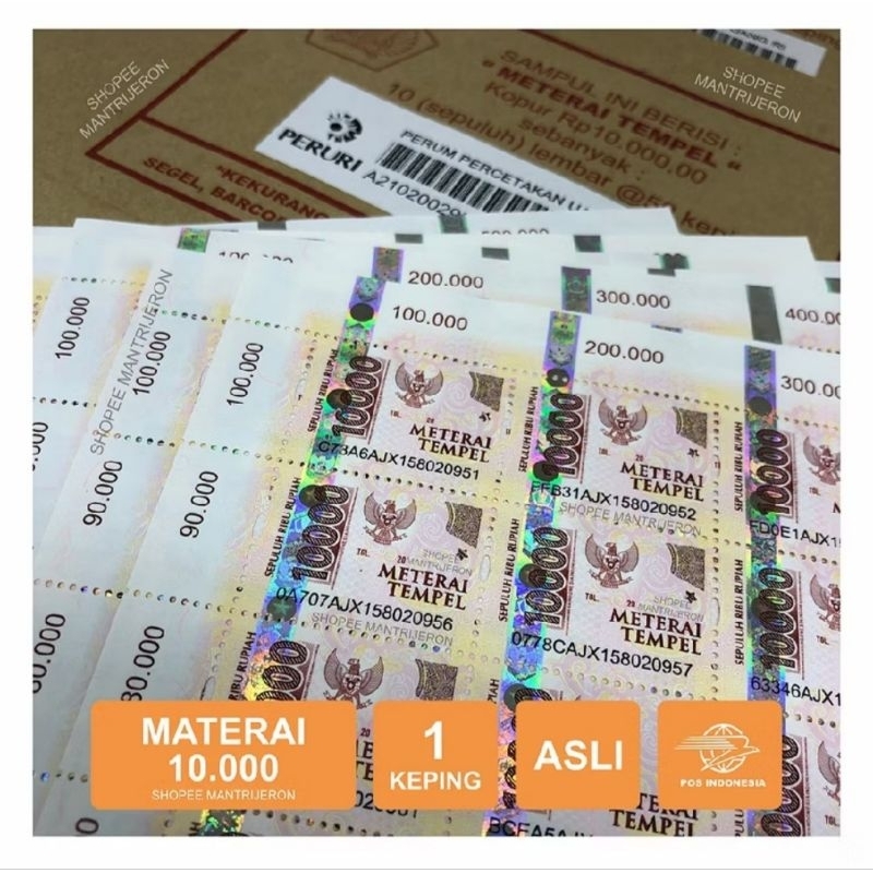 

Materai Asli 10000 Pos Indonesia