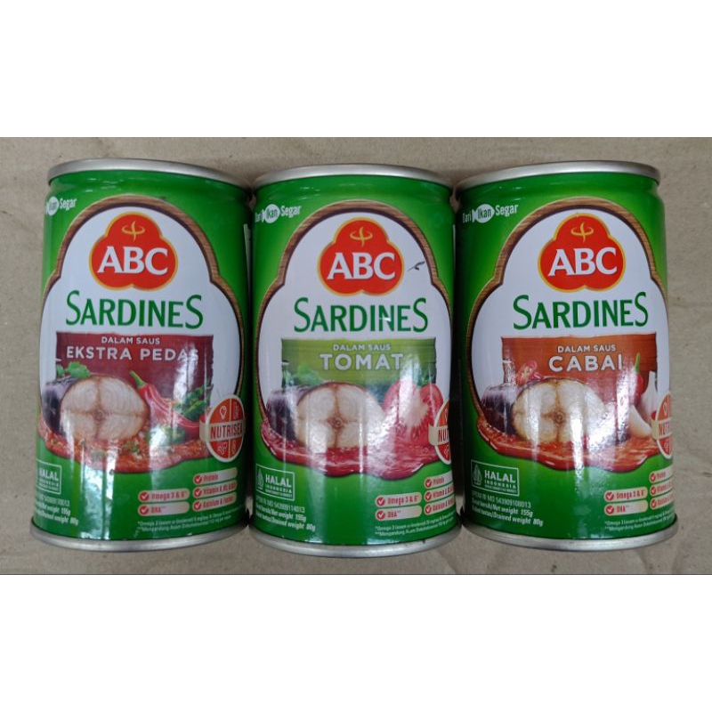 

ABC sarden Cabai/extra pedas/tomat 155gr