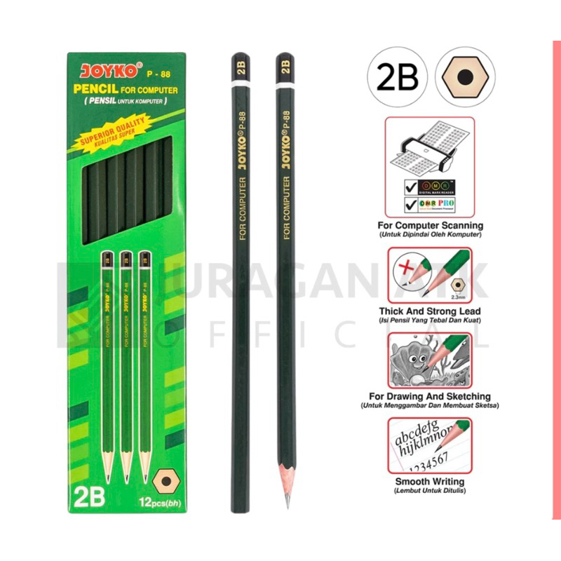 

Pensil 2B Joyko P-88 pensil untuk komputer