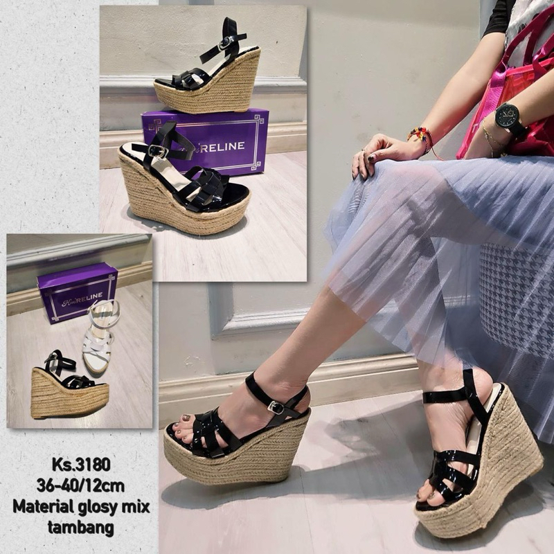 recommended ks.3180 wedges 12cm mix tambang / wedges tali 12cm
