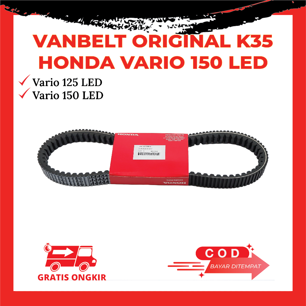 Vanbelt Vbelt Honda Vario 125 Original - V belt Motor Vario 125 Ori AHM Kode K35