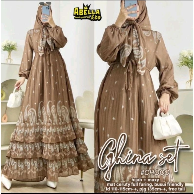 GAMIS GHINA SET  HIJAB