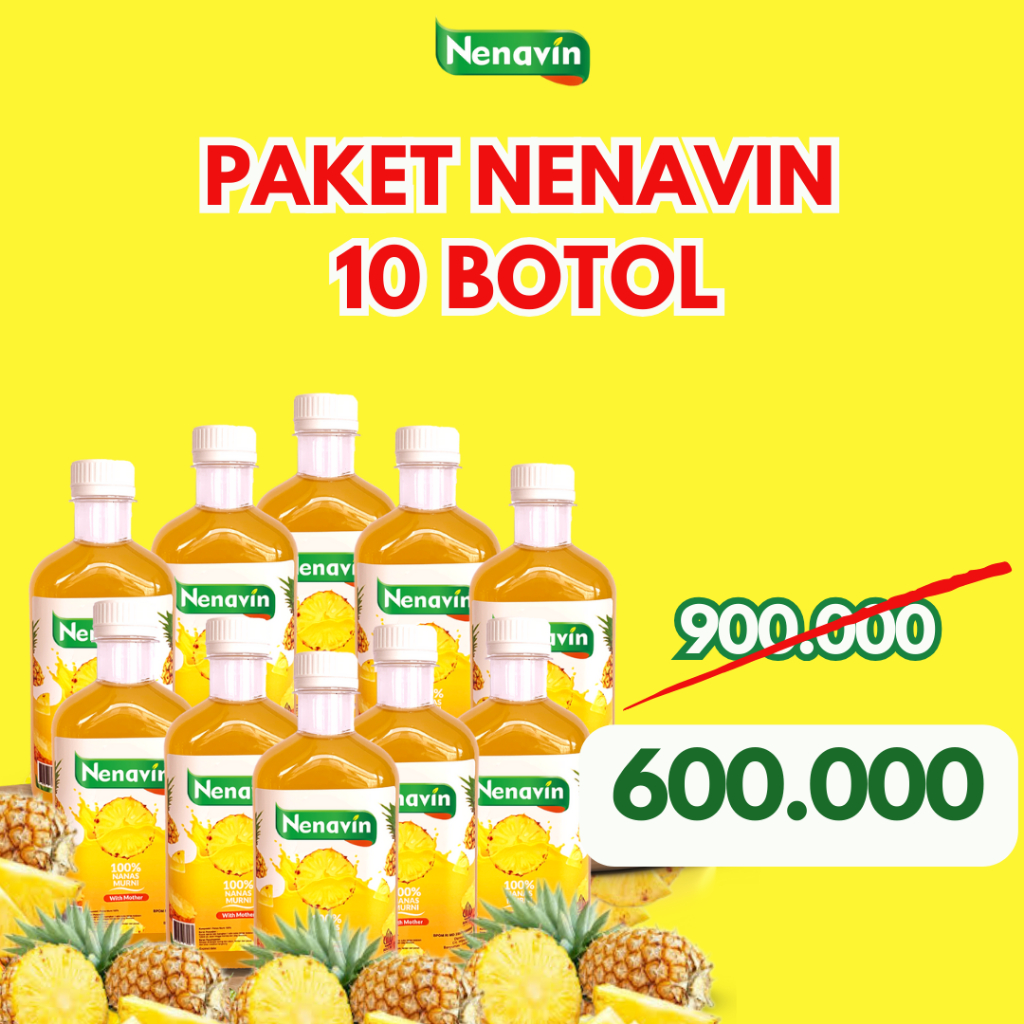 

Nenavin Cuka Nanas Original Lebih Hemat 10 Botol