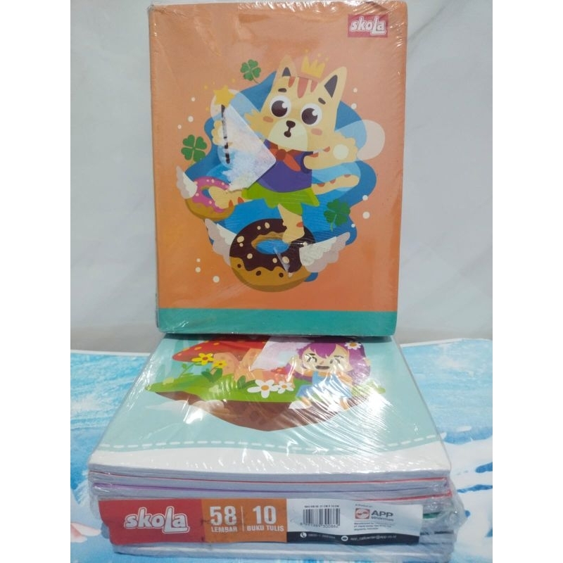 

Buku tulis sekolah anak-anak Skola 58lembar perpak(10pcs)