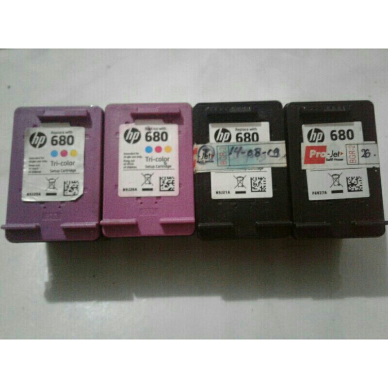 catridge HP 680 ,682 hitam warna bekas