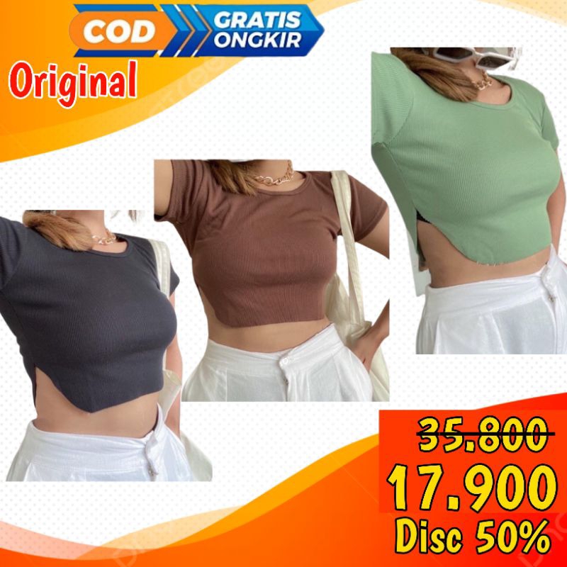 ZAHAQUEEN ~ ERY CROP TOP WANITA RIB PREMIUM / basic crop top basic crop basic crop tee basic crop ts