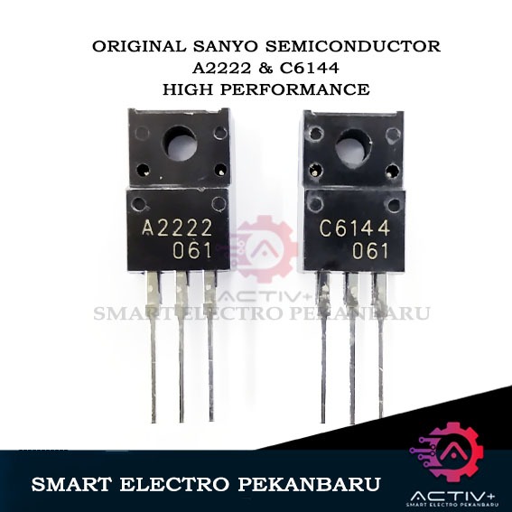 ORIGINAL 1SET A2222 C6144 TO-220 TRANSISTOR SANYO 2SA2222 - C6144 TR 2SC6144 TO220F SA2222 SC6144 A 