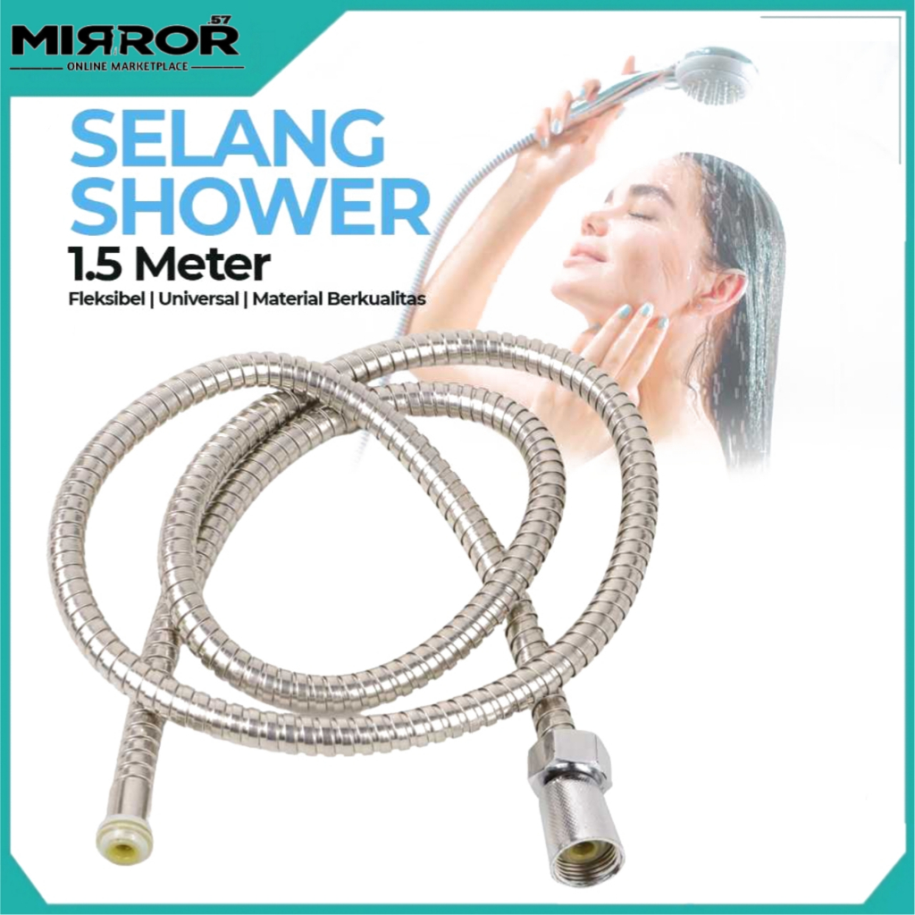 Selang Shower Flexible Hose Universal Stainless Steel 1.5M