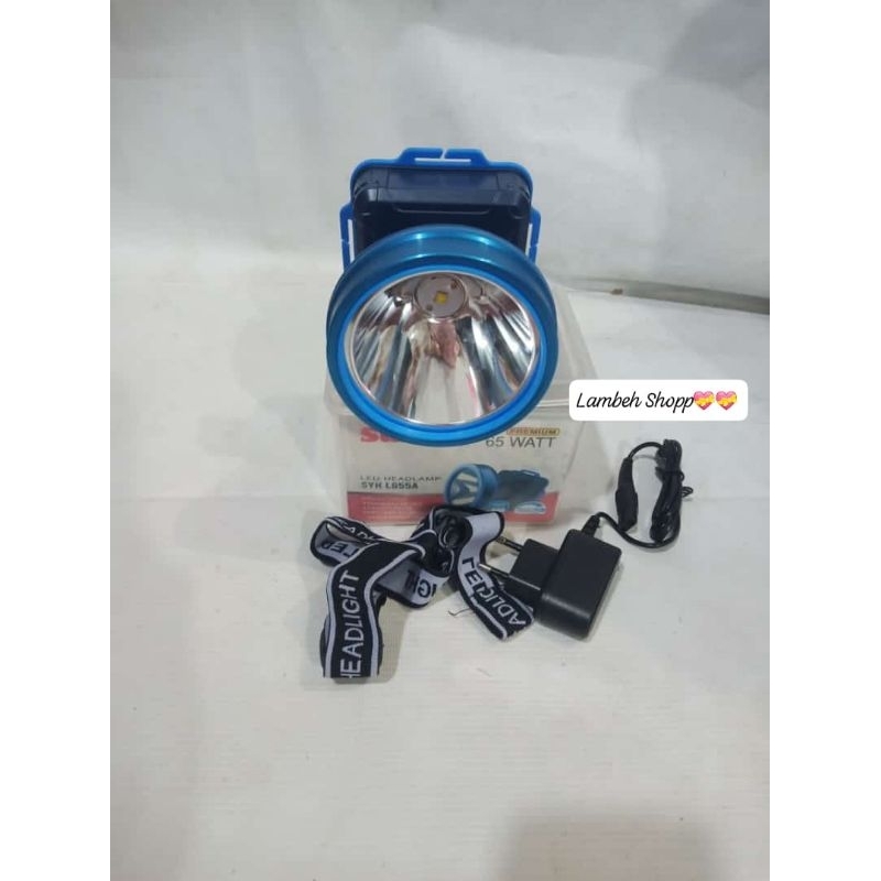 senter kepala syhl655a premium 65 watt 
Premium 
merk surya 
cahaya putih
