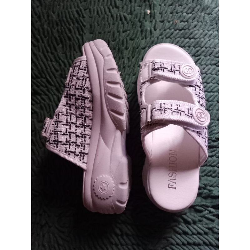 sandal wedges wanita hak tinggi premium import