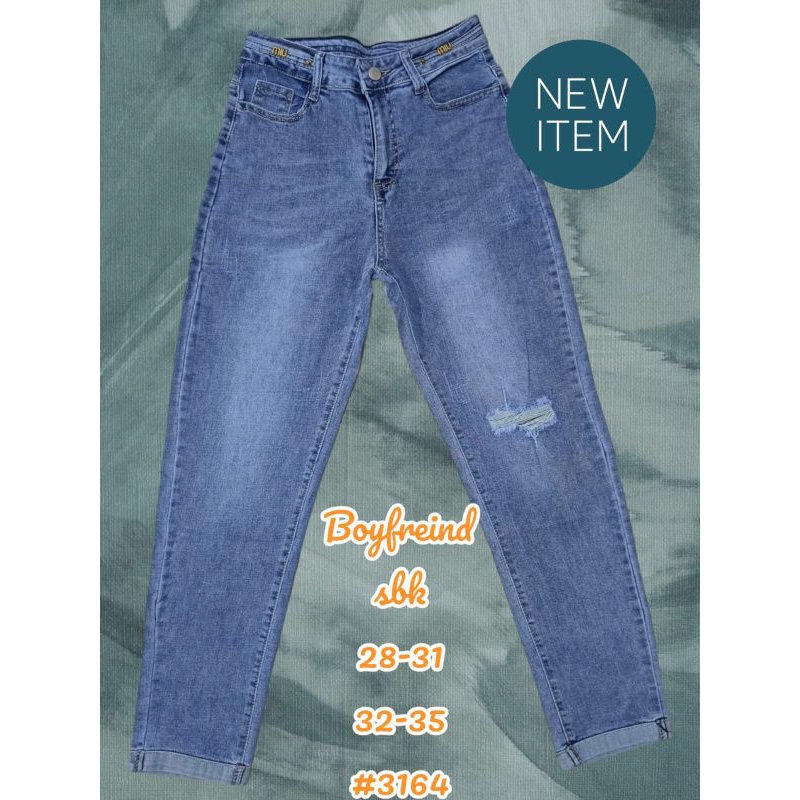 jeans Stretch sobek boyfriend kerent