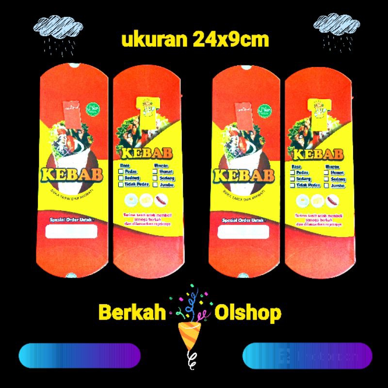 

(100 pcs)Bungkus Kebab,Kertas kebab murah 24x9cm.