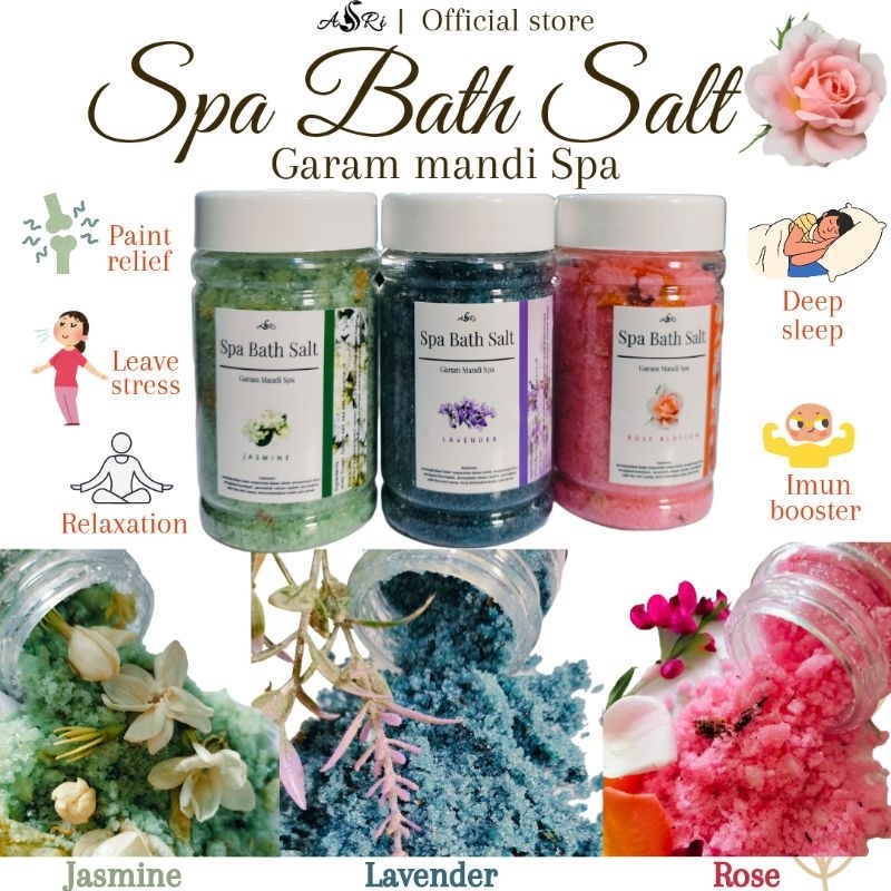 

100gr | SPA BATH SALT by Asri | GARAM SPA | GARAM MANDI SPA | BATH SALTS | ASRI SPA BATH SALTS | BUBBLE WRAP | TAMBAHAN PACKING | GARAM SPA