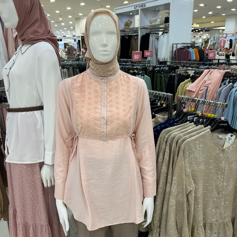 ME001 tunik wanita dengan model unik branded S-XXL