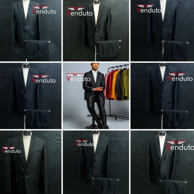 Update Merakyat  Jas celana Hitam  Jas pengantin hitam  jas formal hitam  jas hitam shining jas pria