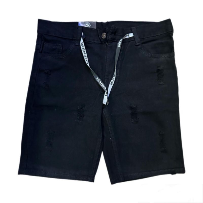 CELANA PENDEK SOBEK PRIA/ CELANA DENIM PRIA/ CELANA PENDEK HITAM SOBEK PRIA TERBARU