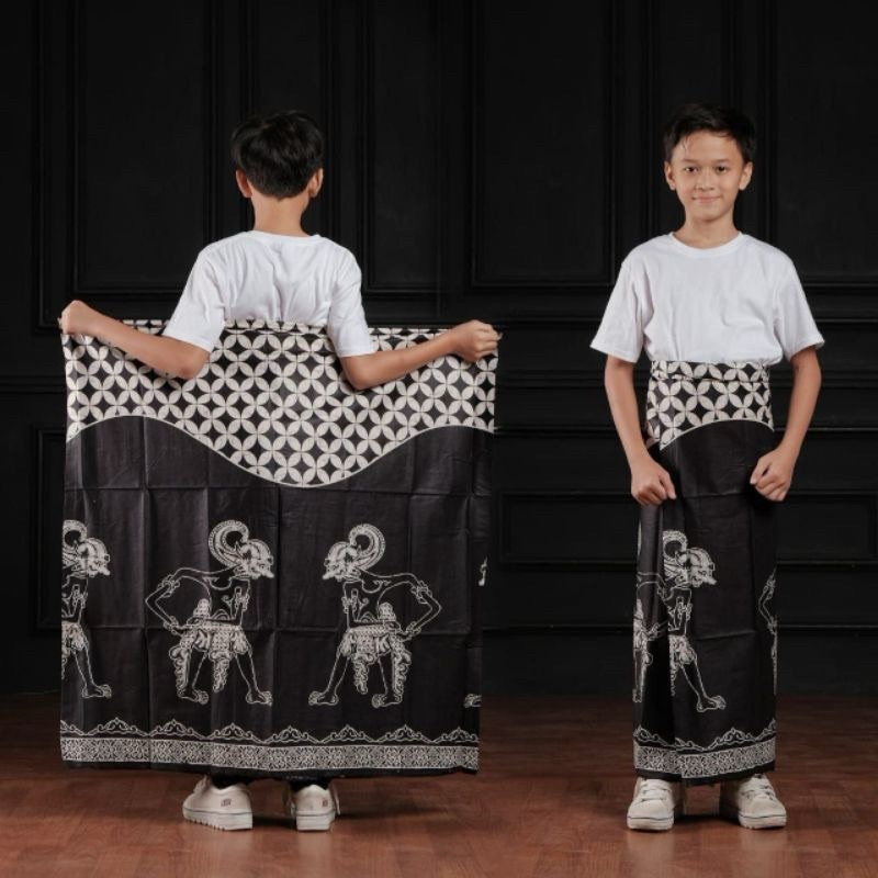 Sarung Anak Laki Laki Usia 8 - 12 Tahun Sarung Karakter Wayang Sarung Motif Benowo Sarung Batik Peka