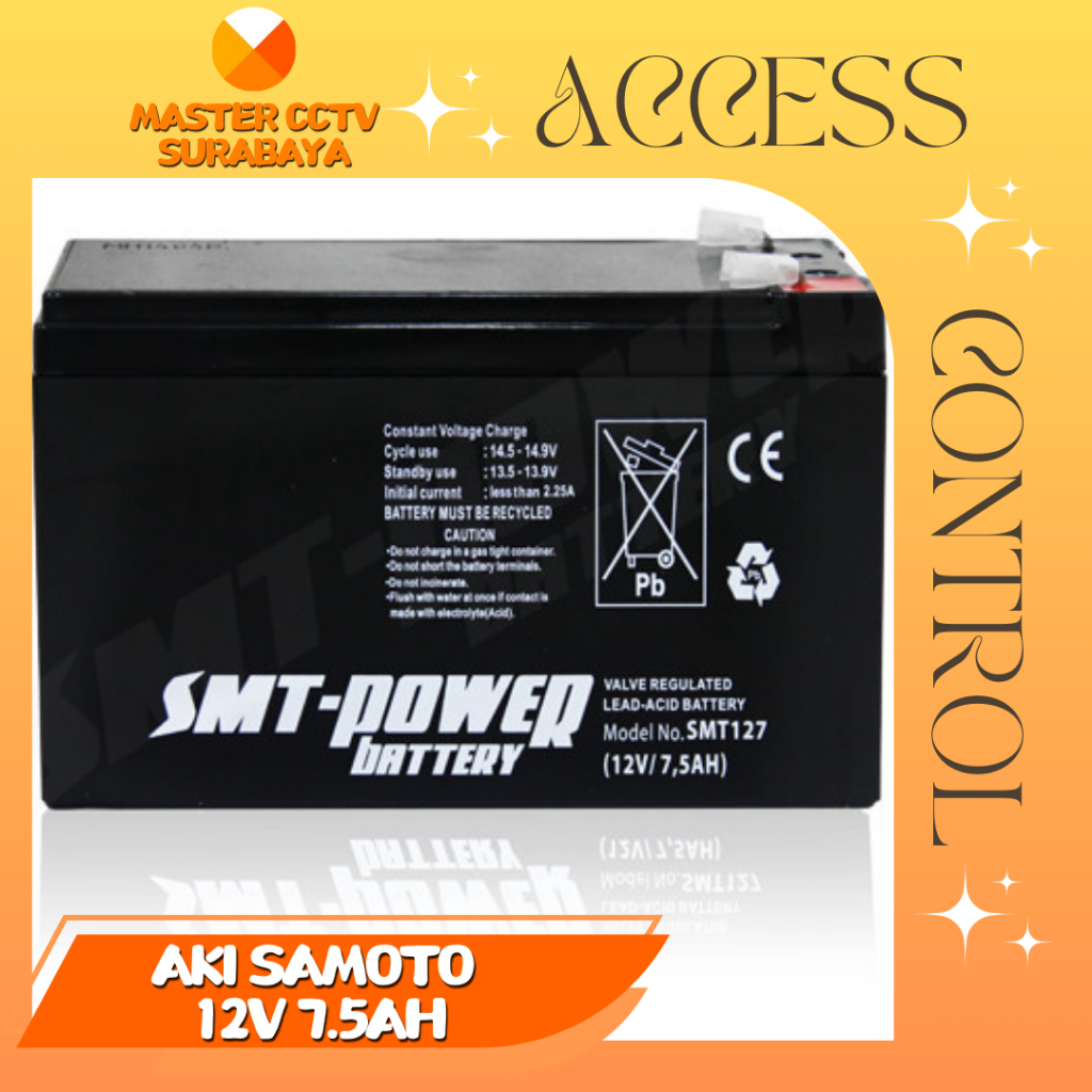 Aki UPS SMT 12V 7.5Ah - 12Volt - Baterai UPS - Battery Samoto 12V 7Ah