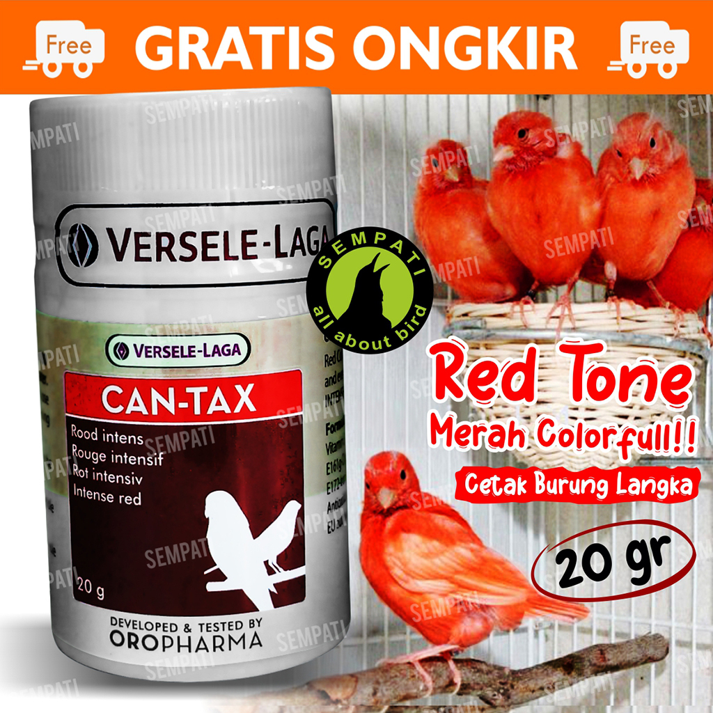 SEMPATI CAN-TAX CANTAX VERSELE LAGA VITAMIN PENGUAT WARNA MERAH PADA BURUNG KENARI MEMASTIKAN BULU I