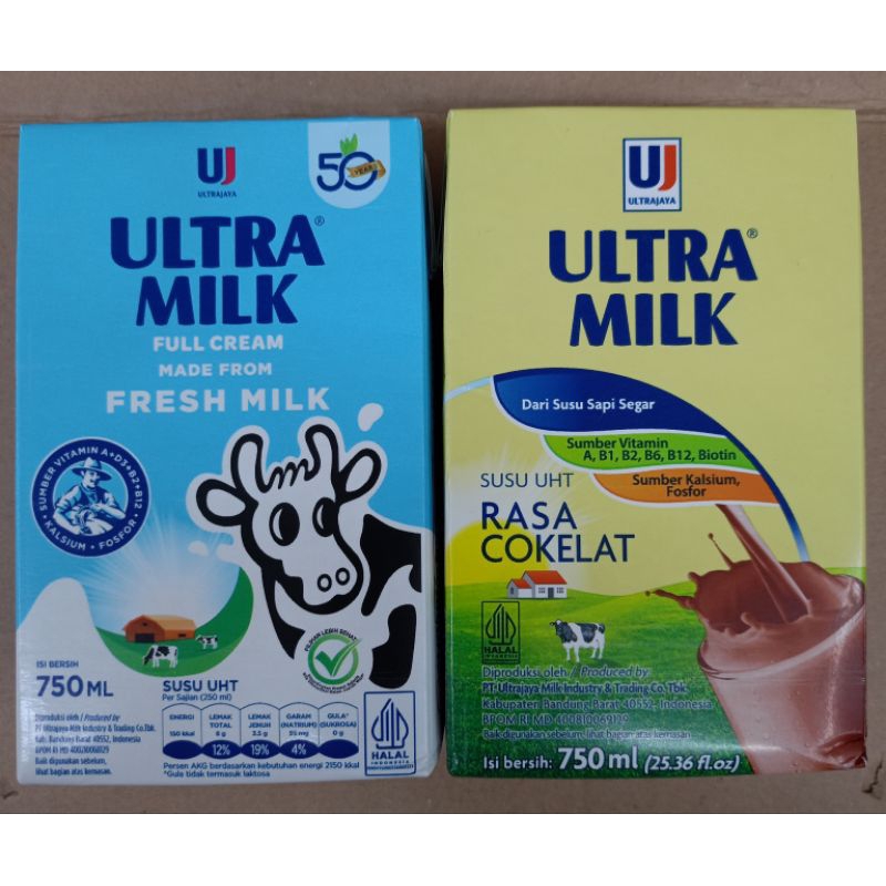 

Ultra milk plain/coklat 750ml