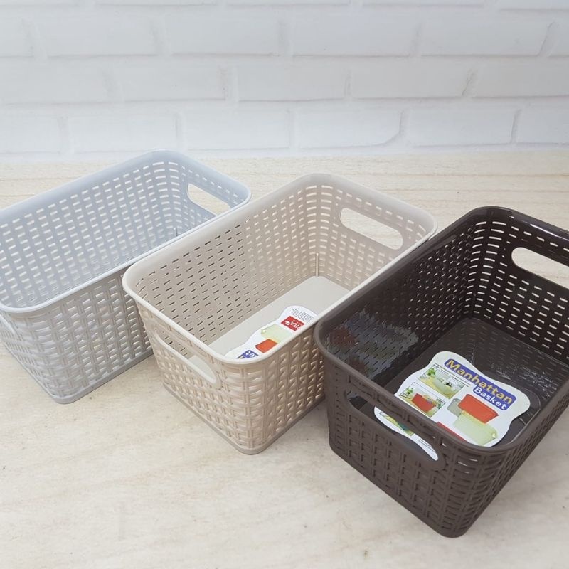 Keranjang Basket Manhattan Segi / Keranjang Kotak Sebaguna BK 282/BK 283 Asvita U