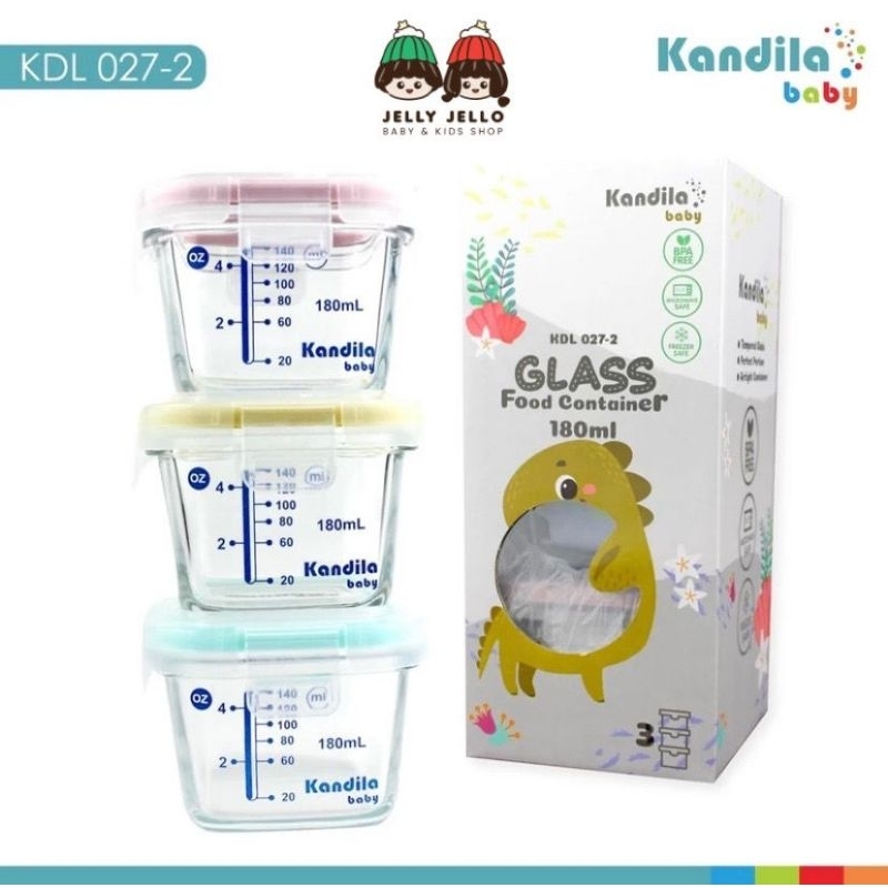 Kandila Baby Glass Food Container KDL027-2 & KDL027-4