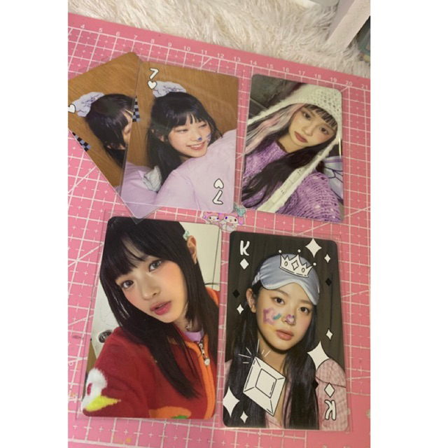 Photocard Offc newjeans,nmixx (haerin cemong, hanni cemong, sullyoon, hanni jacket merah)