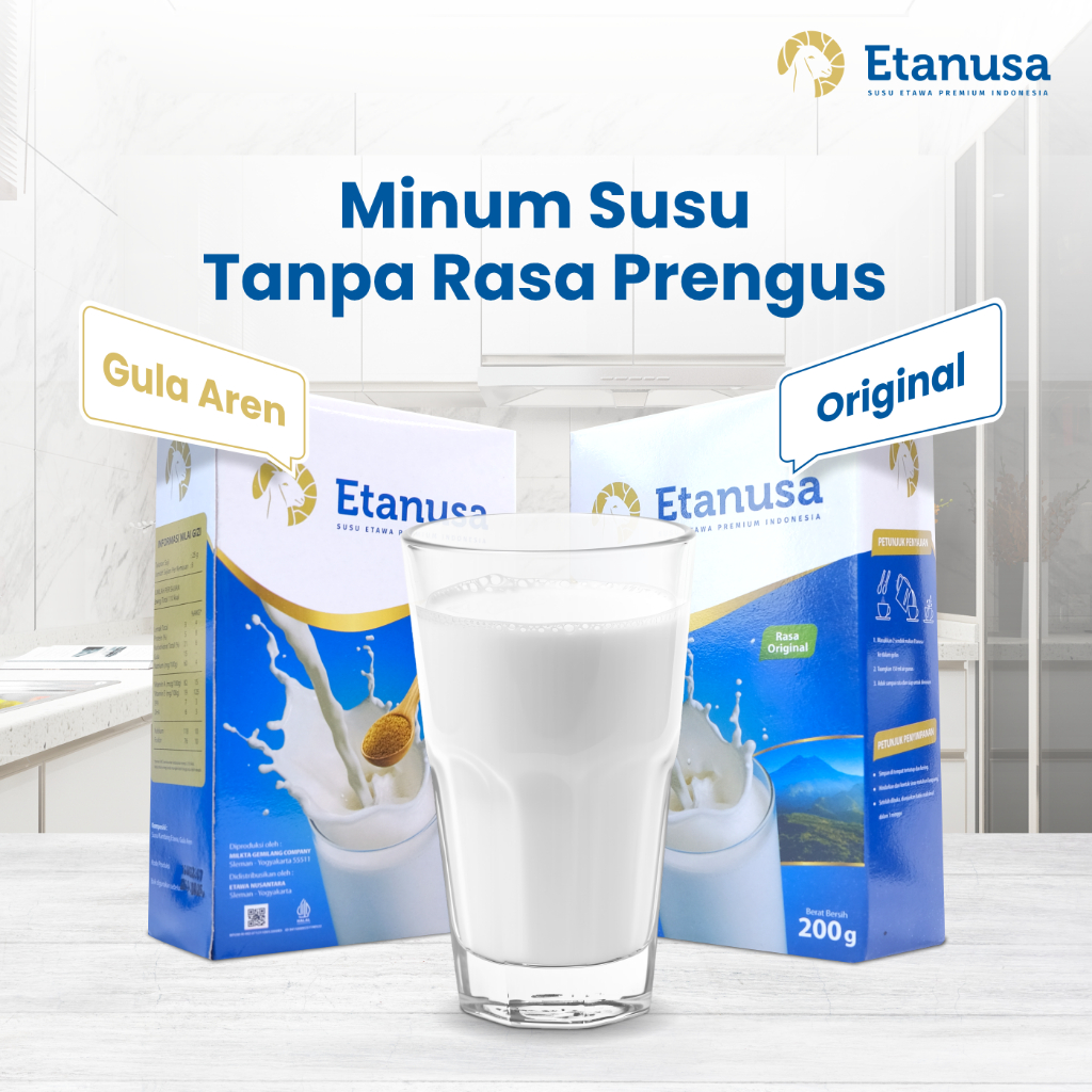 

DISKON Susu Kambing Rendah Gula 200Gr ETANUSA Susu Untuk Tulang Mencegah Osteoporosis