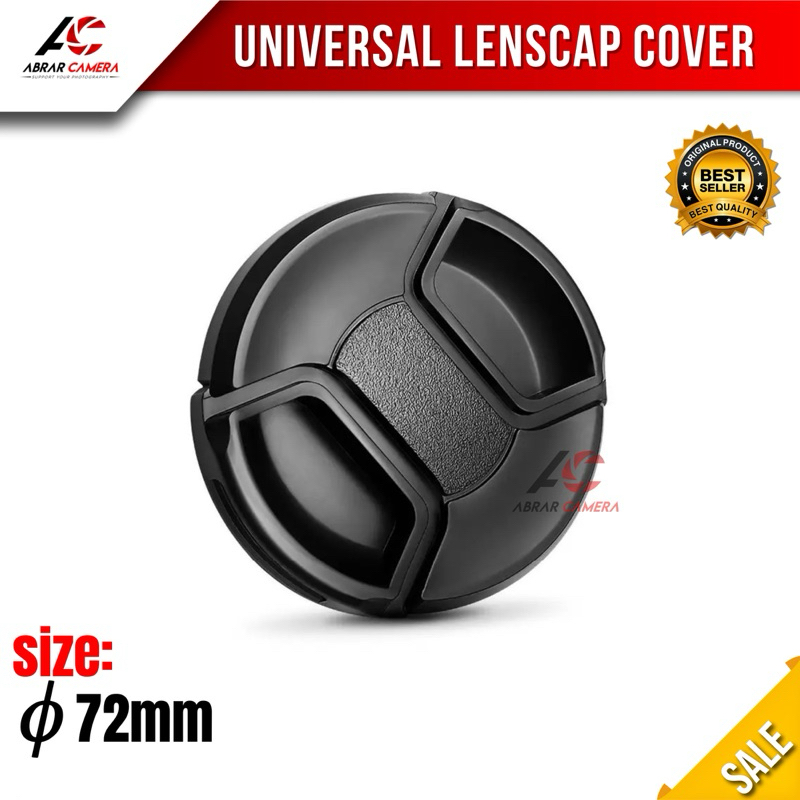 Lenscap Kamera DSLR Polos 72mm Tutup Depan Lensa Lens cap 72 mm Lens Cap Canon Nikon Sony Fujifilm l