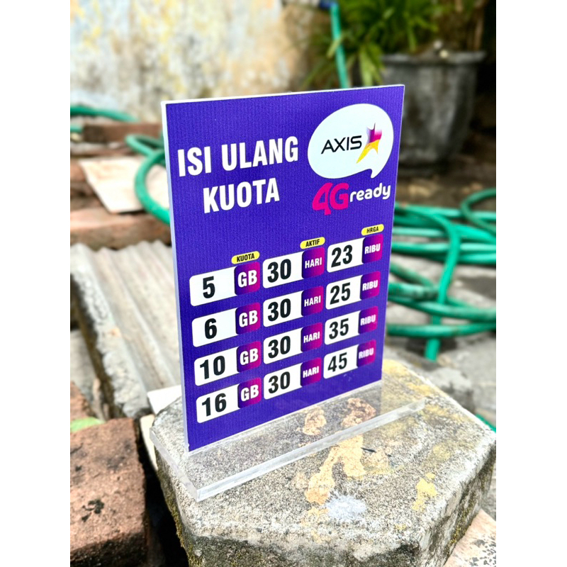 

BISA CUSTOM AKRILIK MEJA 20x15 ISI ULANG KUOTA PERDANA