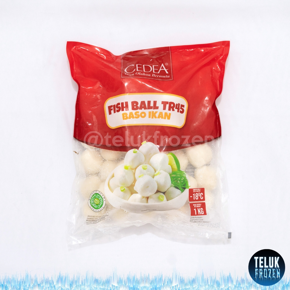 

cedea fishball 1kg / baso ikan tr45 / bakso frozen / shabu shabu halal fish ball siap saji