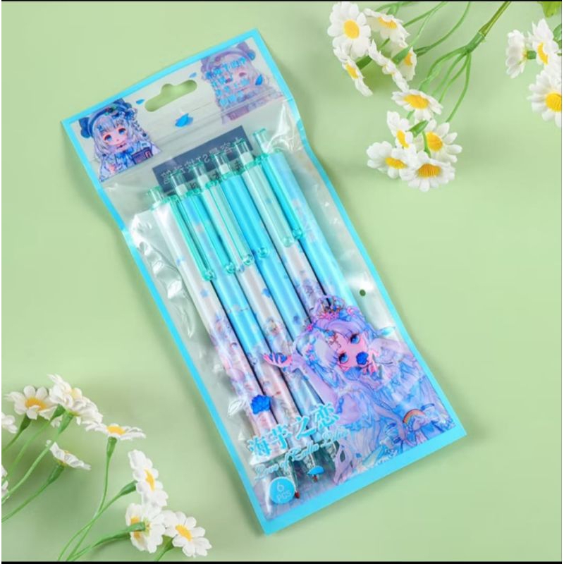 

ATK.JAYA COD 1 Pack isi 6 Pcs Pulpen Gel Mekanik 0.5MM / Ballpoint Mekanik Kartun Karakter