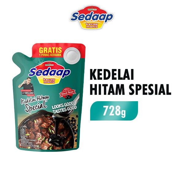 

SEDAAP Kecap Manis Kedelai Hitam Spesial Pouch 728 gr