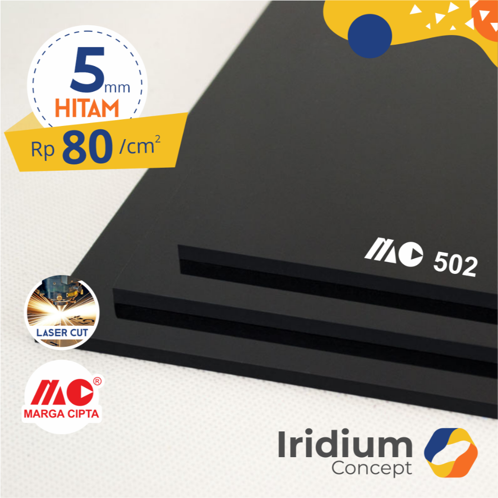 Akrilik Lembaran Hitam 5 mm / Acrylic Sheet Black 5mm Custom Laser