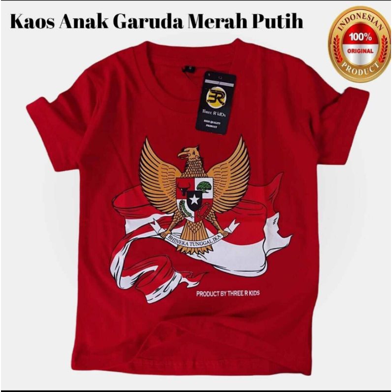 KAOS GARUDA MERAH PUTIH/KAOS HARI KEMERDEKAAN 17 AGUSTUS