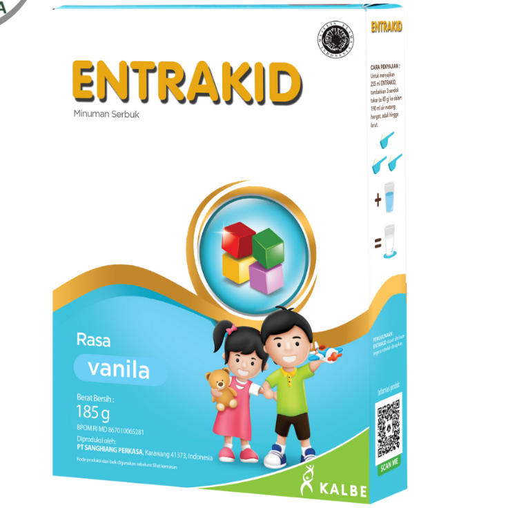 

SUSU ENTRAKID VANILA 185G | SUSU BUBUK ANAK 1 - 5 TAHUN