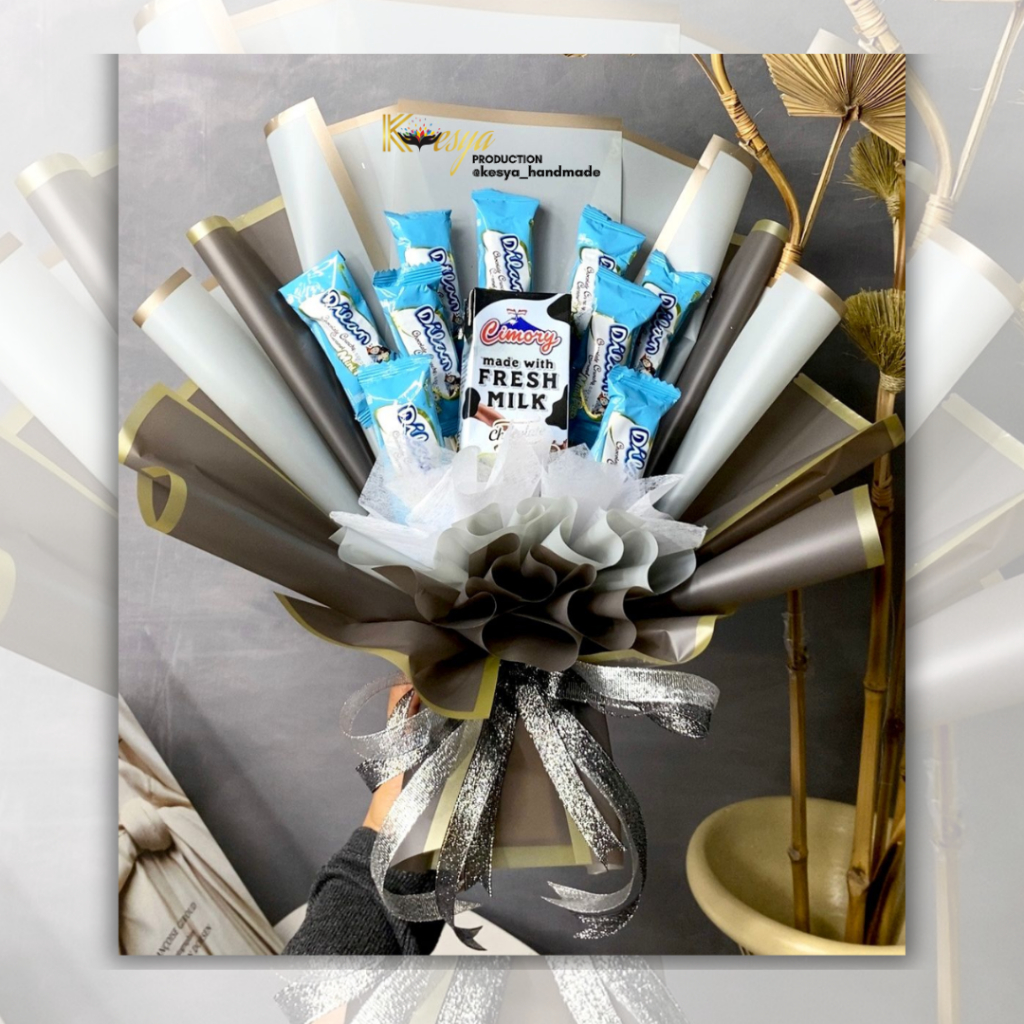 TERMURAH BUKET COKLAT + SUSU KESYA HANDMADE | Buket Snack Dilan Murah | Buket Dilan / Buket Snack / 