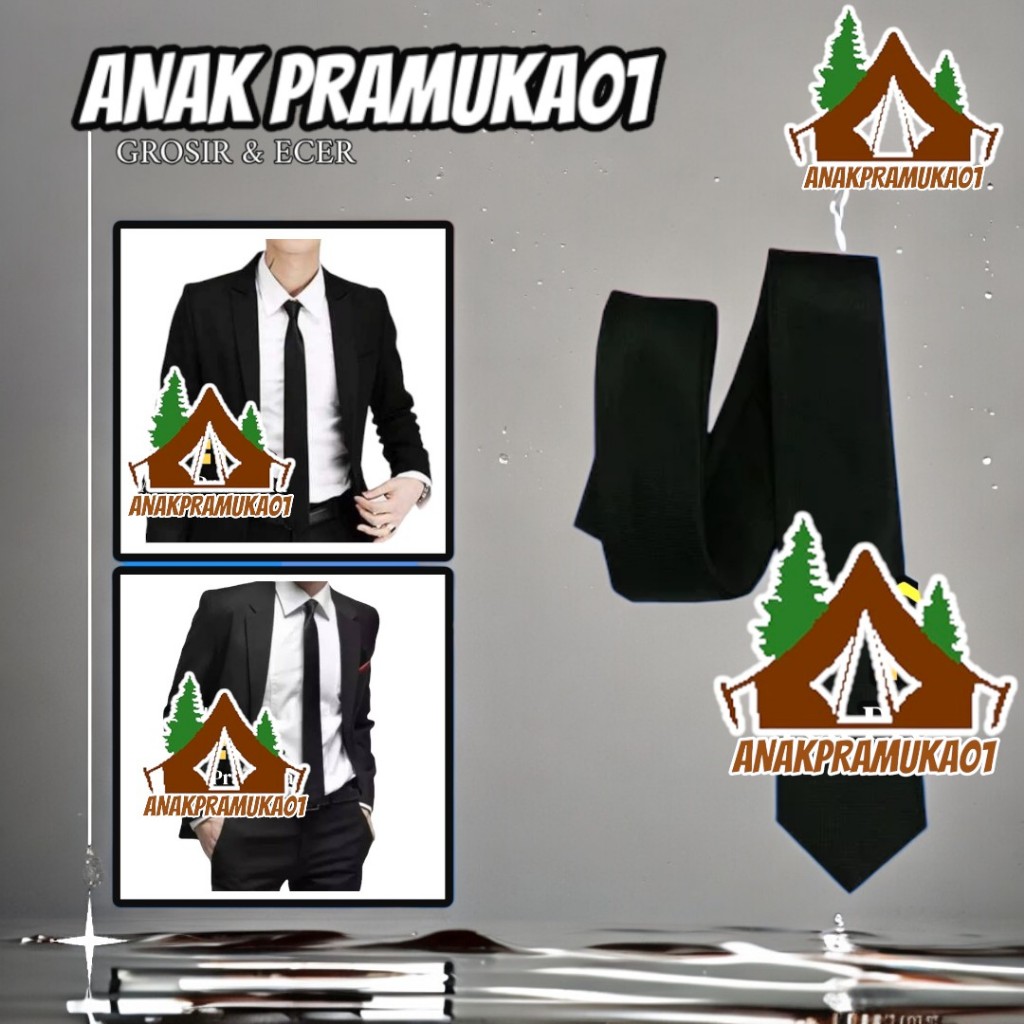 Dasi hitam / dasi hitam polos / dasi wisuda / dasi dewasa