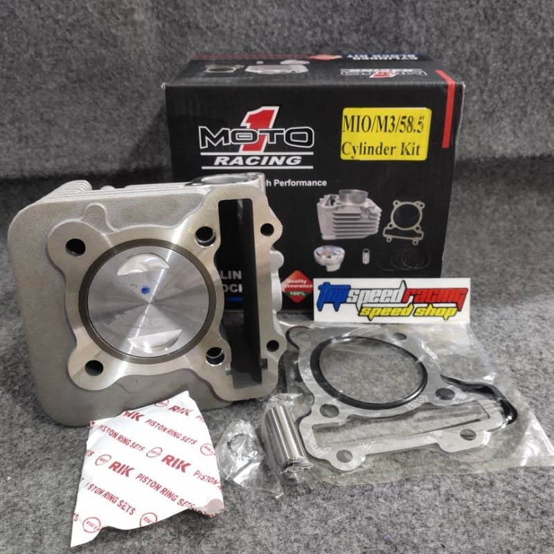 BLOK SEHER MOTO 1 BORE UP 58,5 MM BUAT YAMAHA MIO M3 / SOUL GT 125 / XRIDE 125 / MIO S / FINO 125