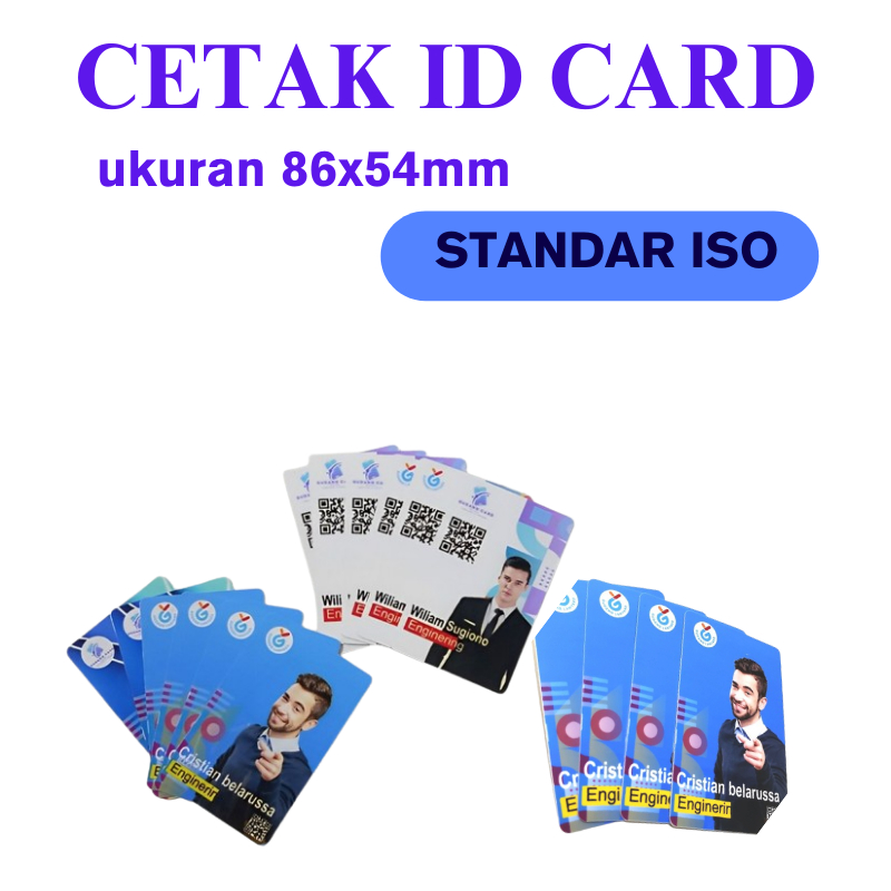 

CETAK ID CARD std A T M / CETAK IDCARD / MEMBER CARD / KARTU PEGAWAI / KARTU PELAJAR STANDAR