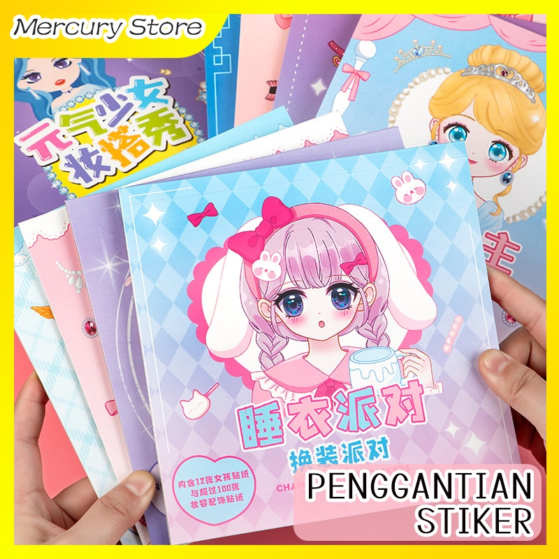 

DIY Buku Ganti Baju Stiker Change Makeup DIY Ketrampilan Dekorasi Mainan Anak Jumbo Stiker Ekspresi Girl Change Makeup Princess Stiker Book Anak Laki Laki Kado Hampers Ultah