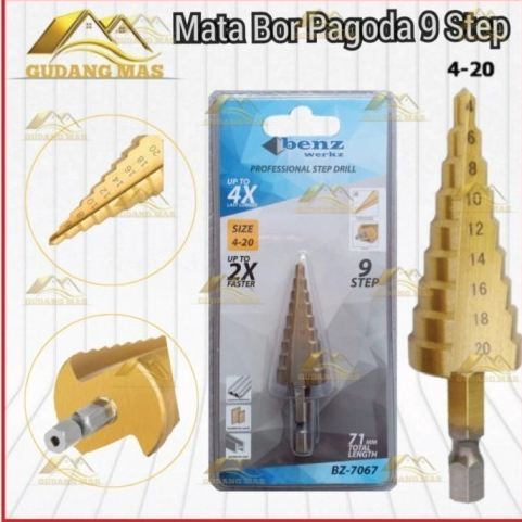 Mata Bor Piramida / Pagoda 4-20mm BENZ