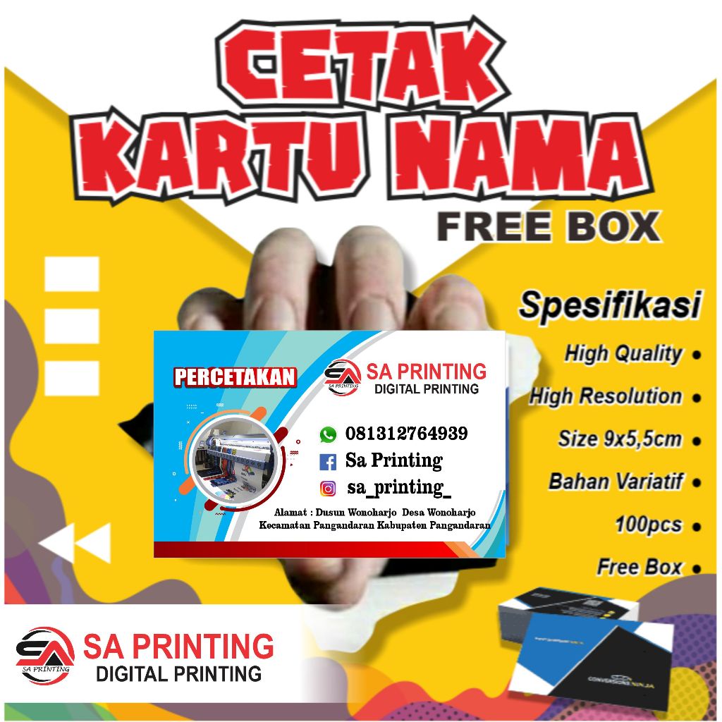 

Kartu Nama isi 100 free Box/ Kartu Nama Custom/ Bussiness Card/ Name Card Art Carton 260