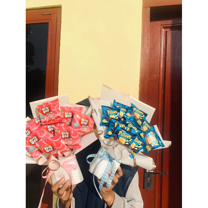 

Buket Snack Pillow Pink & biru