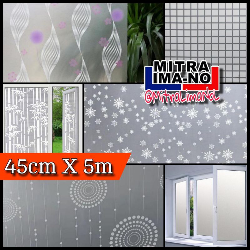 Sticker Kaca / Sandblast [45cm X 5meter] Jendela Pintu Rumah