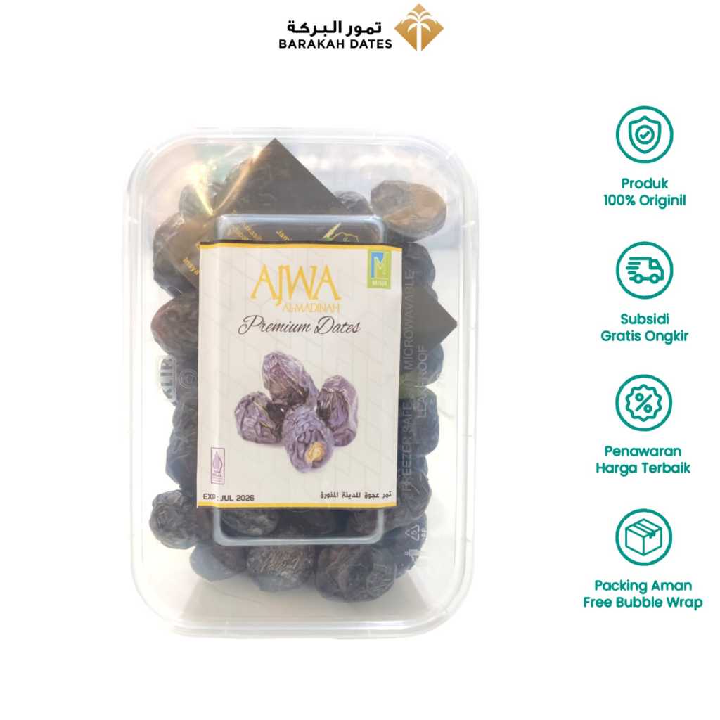 

Kurma Ajwa Madinah Premium 500gram / Kurma Nabi Original