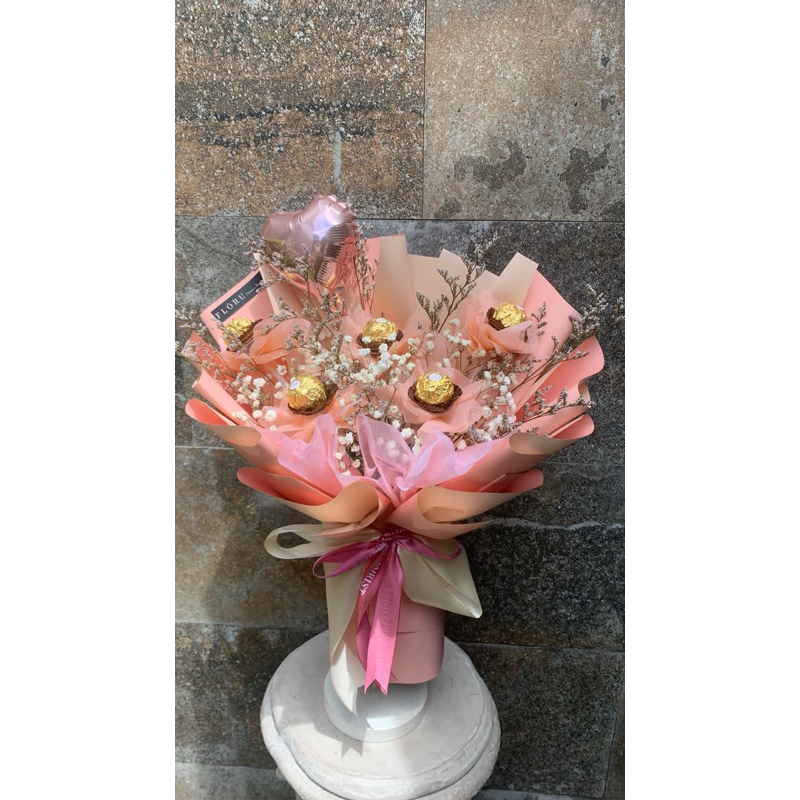 

5pcs Fererro + Ballon Foil Boquet - Floru Florist