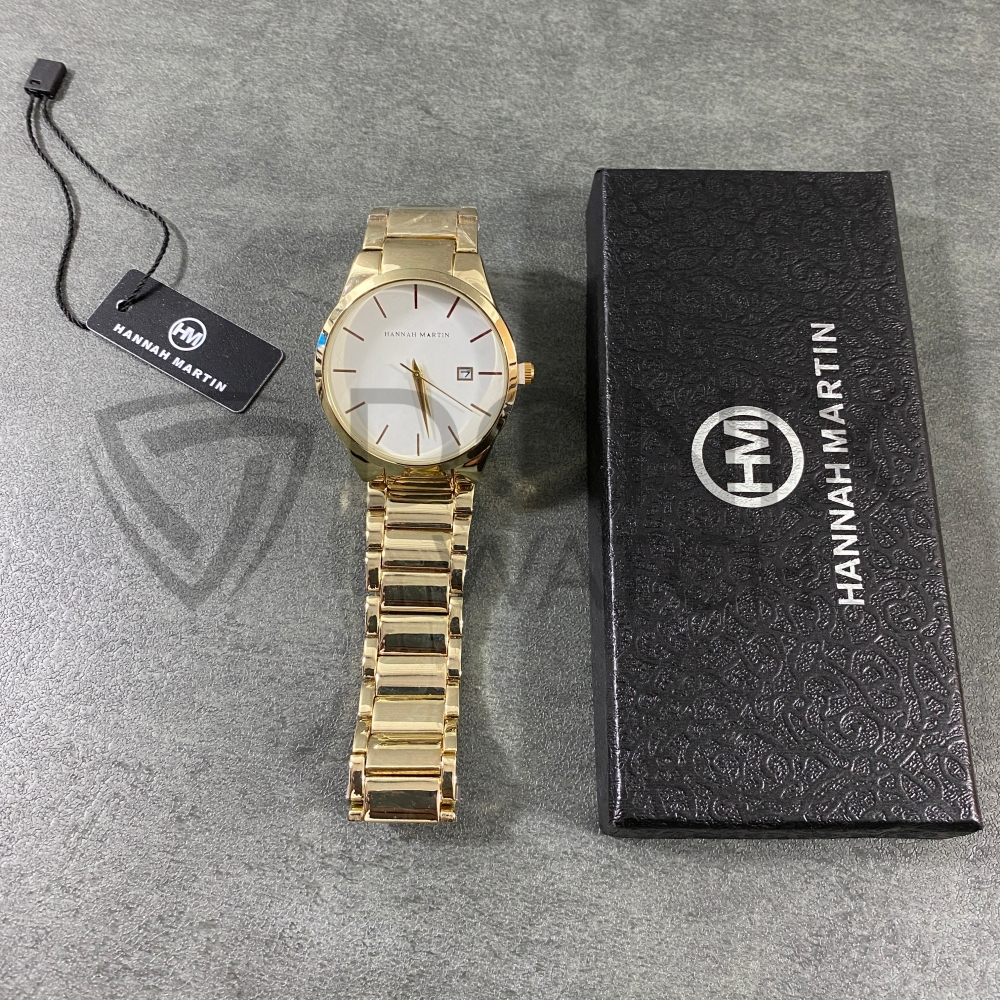 Hannah Martin  - Jam Tangan Original Pria - Jam Tangan Slim Design dengan Tanggal - Jam Tangan Cowok