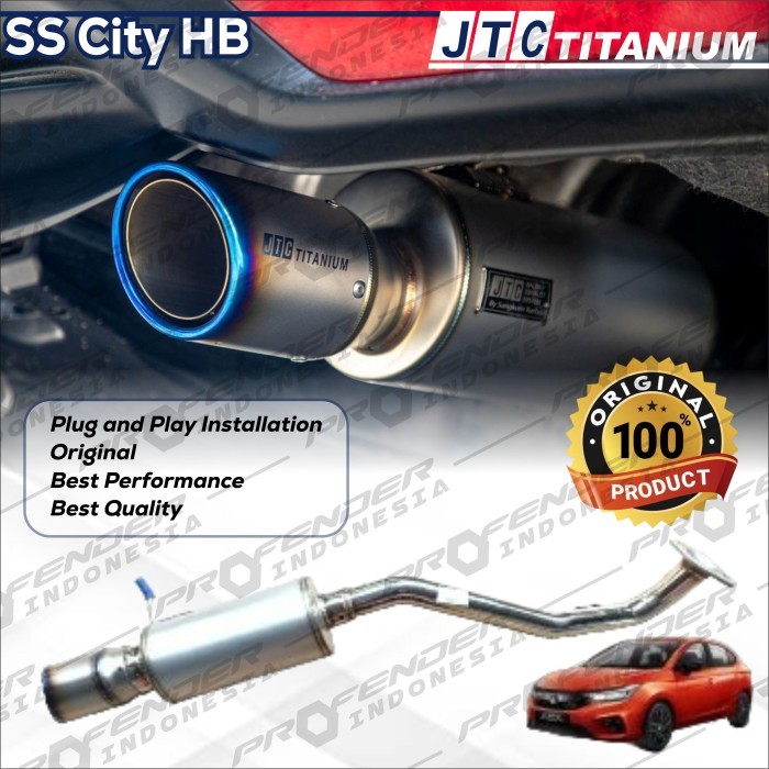 JTC titanium - Muffler Super Sport SS Titanium - Exhaust Muffler Knalpot - Honda City GN Hatchback