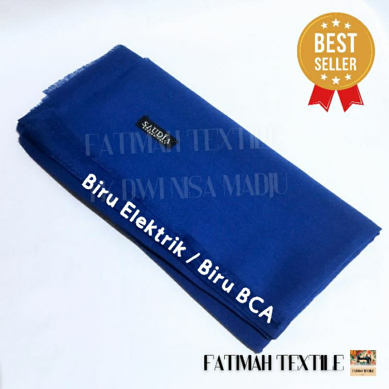 Hijab Biru Elektrik Biru BCA Bahan Rawis Saudia | Hijab KORPRI